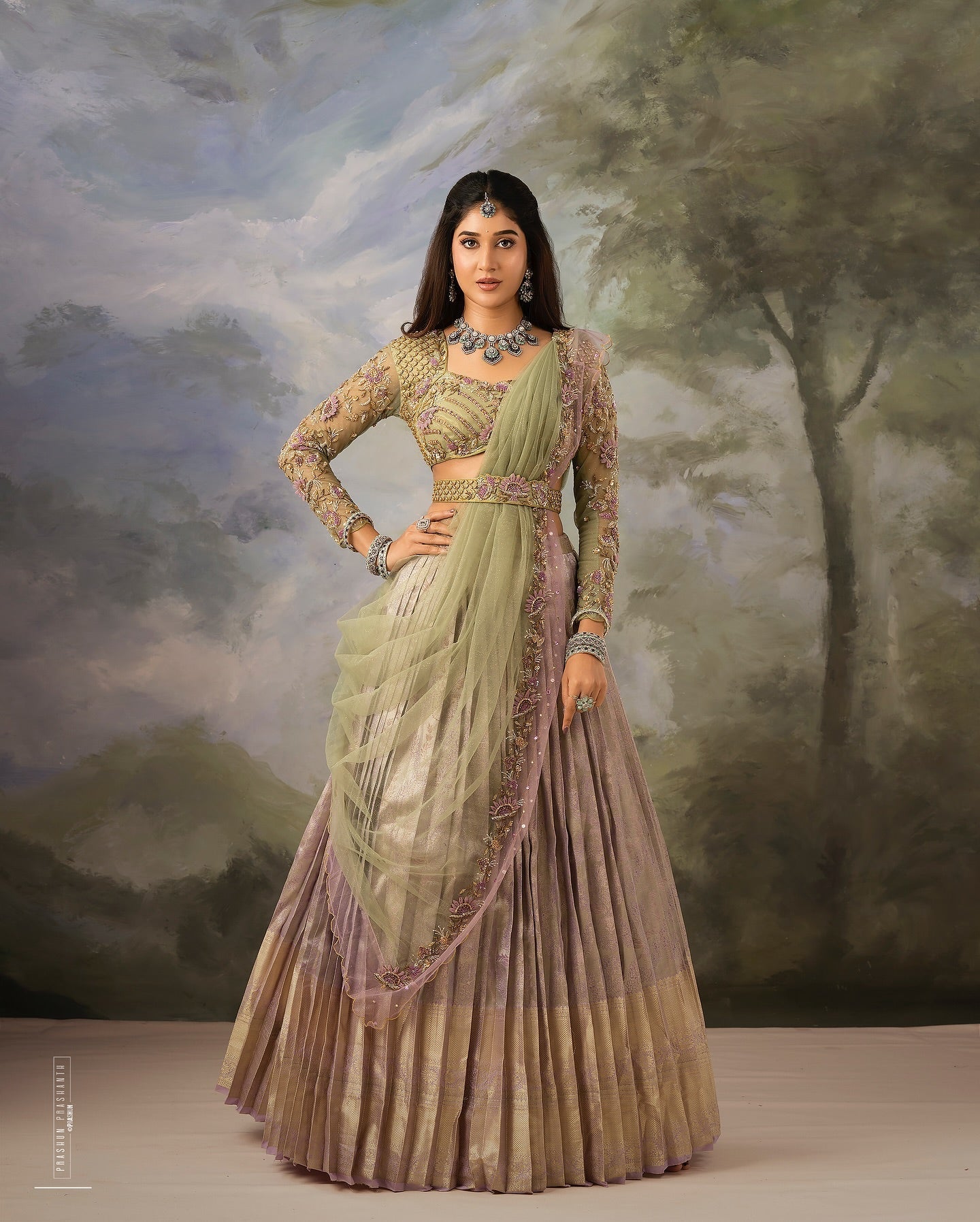 ⁠Traditional Silk Lehenga