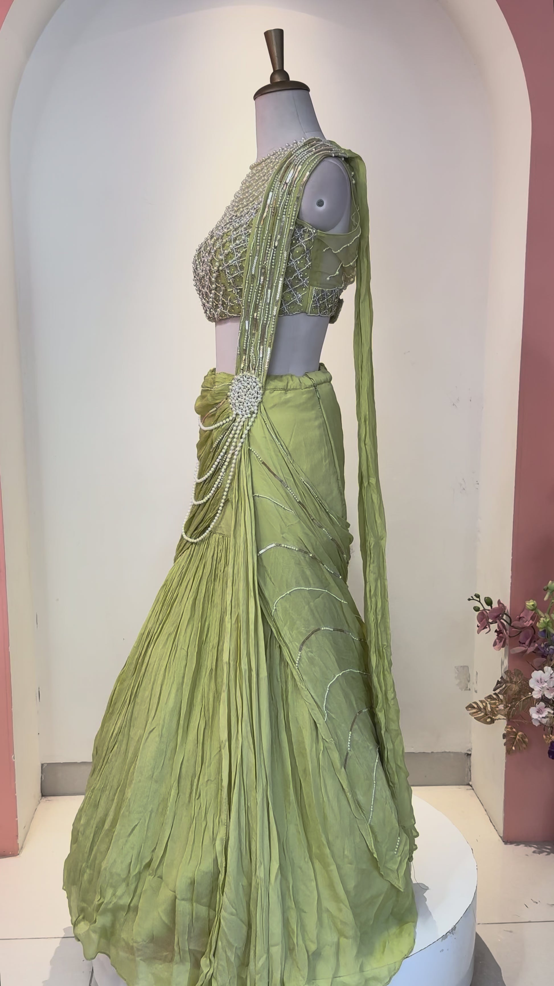 Draped sarees